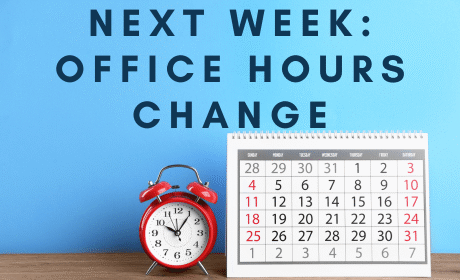 Next Week Office Hours Change